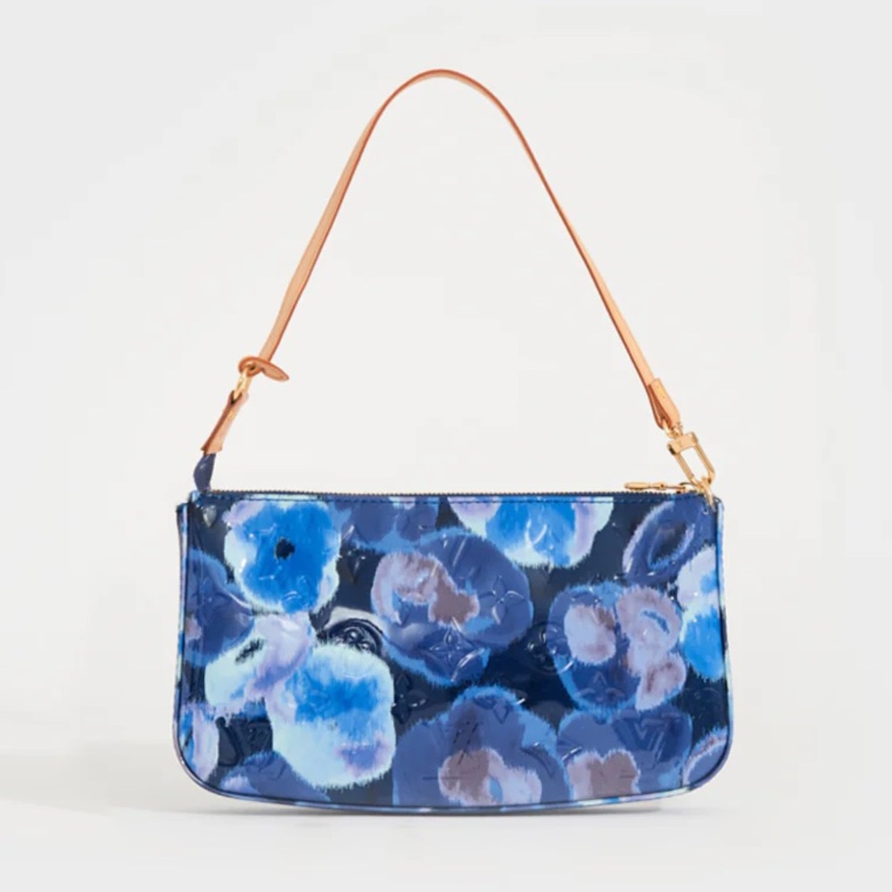 VEUC Louis Vuitton Vernis Ikat Floral Pochette Limited Edition 2013
